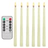 LED Flameless Taper Candles With Remote  Timer  Battery Operated Flickering Ivory Candlesticks For  20
