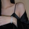 Korean ThreeLayer Snake Chain Bracelet  Elegant Minimalist Layered Metal Bracelet For Women  Girls 17