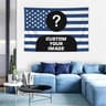 Personalized American Flag Photo Tapestry  Custom Family Pet  Portrait Wall Hanging Banner 7