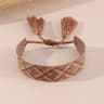 Bohemian Embroidered Woven Tassel Bracelet  Handmade Adjustable Braided Rope Bracelet For Women 6