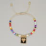 Miyuki Rainbow Beaded Love Heart Charm Bracelet  Handmade Friendship Bracelet For Women  Teen Girls 6