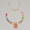 Miyuki Rainbow Beaded Love Heart Charm Bracelet  Handmade Friendship Bracelet For Women  Teen Girls 12
