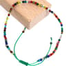 Natural Faceted Stone Beaded Bracelet  Adjustable Crystal Tourmaline Agate Handwoven Bracelet For W 9