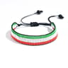 Meetvii Handwoven Seed Bead Adjustable Bracelet  National Flag Color Beaded Friendship Wristband 22