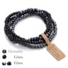 4Layer Natural Stone Glass Bead Bracelet Set  4 Mm Stretch MultiLayer Stackable Bracelet For Women 16