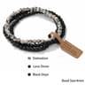 3pcs Natural Crystal Beaded Bracelets With Wish Card  Faceted Elastic Healing Stone Bracelets For W 20