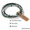 3pcs Natural Crystal Beaded Bracelets With Wish Card  Faceted Elastic Healing Stone Bracelets For W 27