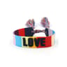 Boho Woven Friendship Wrap Bracelet  Handmade Braided Love Heart Embroidered Adjustable Rope Bracel 18