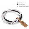 3pcs Natural Stone Bead Bracelets  4 Mm Quartz Agate  Black Onyx Elastic Stretch Bracelets For Wome 13
