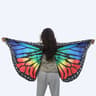 Womens Butterfly Wings Cape  Polyester Fairy Shawl Cosplay Costume Cloak  Festival DressUp Accessor 15