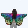Womens Butterfly Wings Cape  Polyester Fairy Shawl Cosplay Costume Cloak  Festival DressUp Accessor 16