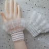 1 Pair Lace Detachable Sleeve Cuffs  Ruffle Fake Cuffs Sun Protection Wrist Sleeves For Women Sweat 10