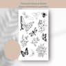 Flowers  Ocean WaterSoluble Embroidery Paper  Peel  Stick DIY Embroidery Pattern Transfer For Hand  10