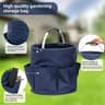 Portable Foldable Storage Basket  Fabric Picnic Garden Tool Travel Toiletry  Outdoor Hand Carry Org 8