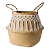 Macrame Seagrass Storage Basket  Woven Wicker Organizer  Decorative Flower Pot Cover For Home Kitch 7