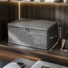 Stackable Fabric Storage Boxes  Foldable Polyester Organizer Bins With Lids  Handles For Clothes Cl 7