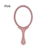 Vintage Handheld Makeup Mirror  European Oval Glass Cosmetic Mirror With Ornate ABS Handle For Beau 8