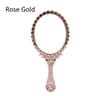 Vintage Handheld Makeup Mirror  European Oval Glass Cosmetic Mirror With Ornate ABS Handle For Beau 9