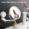 HD Wall Mounted Magnifying Vanity Mirror  360 Rotating Makeup Shaving Mirror With Silver Lens For B 7