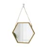 Iron Hexagonal Wall Mounted Mirror  Framed Glass Decorative Vanity Mirror For Bathroom Living Room  6