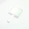 Square Handheld Makeup Mirror  Lightweight Portable Vanity Hand Mirror With Plastic Handle  Glass F 7