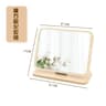 Wooden Desktop Makeup Mirror  Rotating Rectangle Vanity Mirror For Makeup Skincare Dressing Table   12