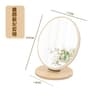 Wooden Desktop Makeup Mirror  Rotating Rectangle Vanity Mirror For Makeup Skincare Dressing Table   13