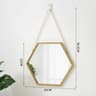 Hexagon Decorative Wall Mirror  Metal Hanging Makeup Vanity Mirror For Bathroom Bedroom Living Room 7