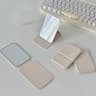 Portable Foldable Makeup Mirror  Compact PU Leather Desktop  Handheld Vanity Mirror With Adjustable 8
