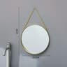 Nordic Round Wall Mounted Mirror  Wrought Iron Decorative Makeup Vanity Mirror For Bathroom Dorm Be 6