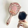 Flower Knows 9th Anniversary Vanity Mirror  Luxury Makeup Desk Set With Paddle Hair Brush  Acrylic  6
