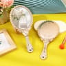 Vintage Baroque Handheld Makeup Mirror  Portable HD Cosmetic Mirror For Home Travel Office  Hair St 8