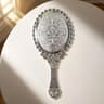 Vintage European Hand Mirror  Elegant Portable Makeup Mirror With Ornate Handle For Travel Vanity G 7