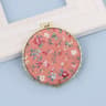 Vintage Floral Pocket Makeup Mirror  Foldable Mini Compact Hand Mirror With Cloth Cover For Purse T 8