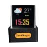 Crystal Cube Smart Weather Clock  WiFi Digital Desktop Photo Display With GIF Animations Album  Hol 7