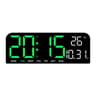 Large LED Digital Wall Clock  945 In Temperature Date Week Display Dual Alarm Countdown Clock With  7