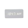 LED Digital Alarm Clock  USBAAA Powered Wooden Desktop Clock With Voice Control Display For Bedroom 25