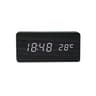 LED Digital Alarm Clock  USBAAA Powered Wooden Desktop Clock With Voice Control Display For Bedroom 26