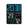 Digital LED Alarm Clock  Dimmable Wall  Table Clock With Temperature Humidity Display USB Charging  6
