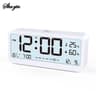 Multifunctional Digital Alarm Clock  Adjustable LED Display With Temperature Humidity Monitor  Dual