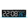 Multi Functional LED Digital Alarm Clock  Full Screen Ambient Light Display With Week Temperature   6