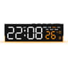 Multi Functional LED Digital Alarm Clock  Full Screen Ambient Light Display With Week Temperature   8