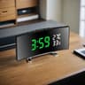 Curved Screen Digital Alarm Clock  LED Table Clock With Temperature Date Snooze Night Mode  2Level  7