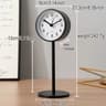 European Style Metal Desktop Alarm Clock  Silent Quartz Geometric Table Clock For Bedroom Office  H 6