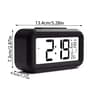 Digital Alarm Clock  Battery Operated LCD Desk Clock With Temperature Snooze Backlight  1224H Time  6