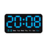 Voice Control Large Digital Wall Clock  LED Dual Alarm Clock With Temperature Date Week DST Snooze  9