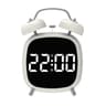 Super Loud Double Bell Alarm Clock  Heavy Sleeper Bedside Clock With 1224H LED Display  Night AntiD 8