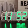 3D LED Digital Wall Clock  Colorful 1224H Time Display Modern Clock For Office Living Room Kitchen  7