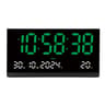 21 In Large Digital Wall Clock  LED Calendar Alarm Clock With Temperature Display Adjustable Bright 6