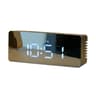 Small Digital Alarm Clock  Mirror LED Large Display With Adjustable Brightness Snooze Temperature   7